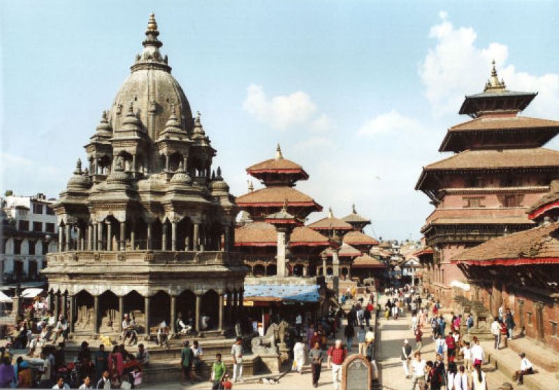 Tempelbezirk in Patan